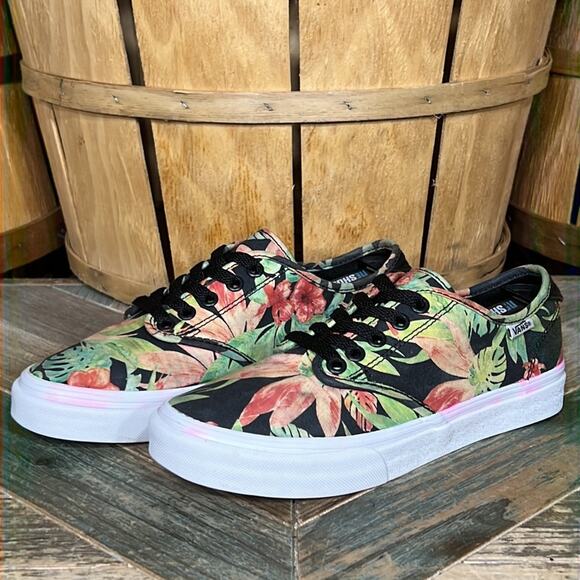 Vans Authentic Low Birds Of Paradise Floral Tropical Canvas Sneaker Women Size 6 - Picture 4 of 11
